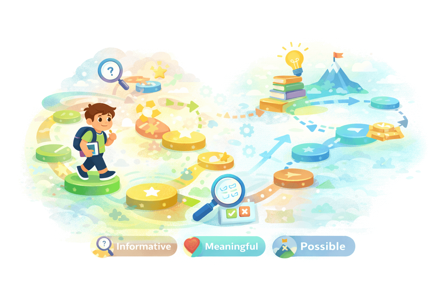 Illustration representing a personalised learning journey