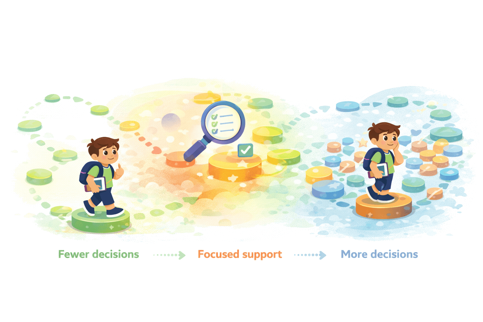 Decision density visual showing clusters of decisions
