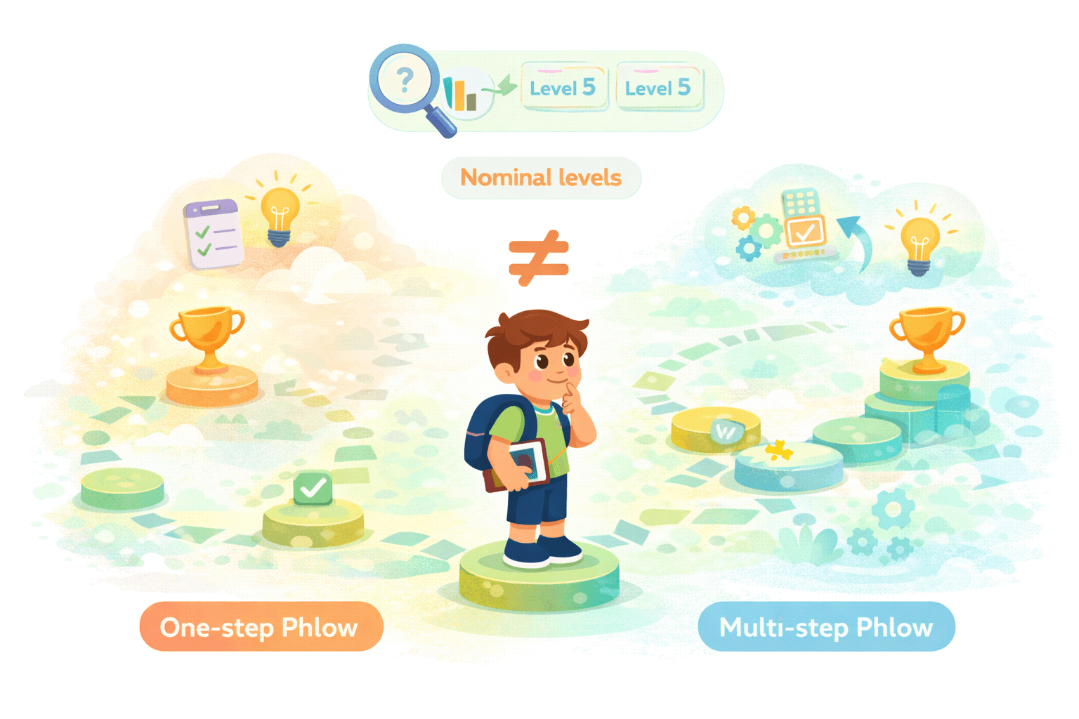 Illustration about judging readiness to move on