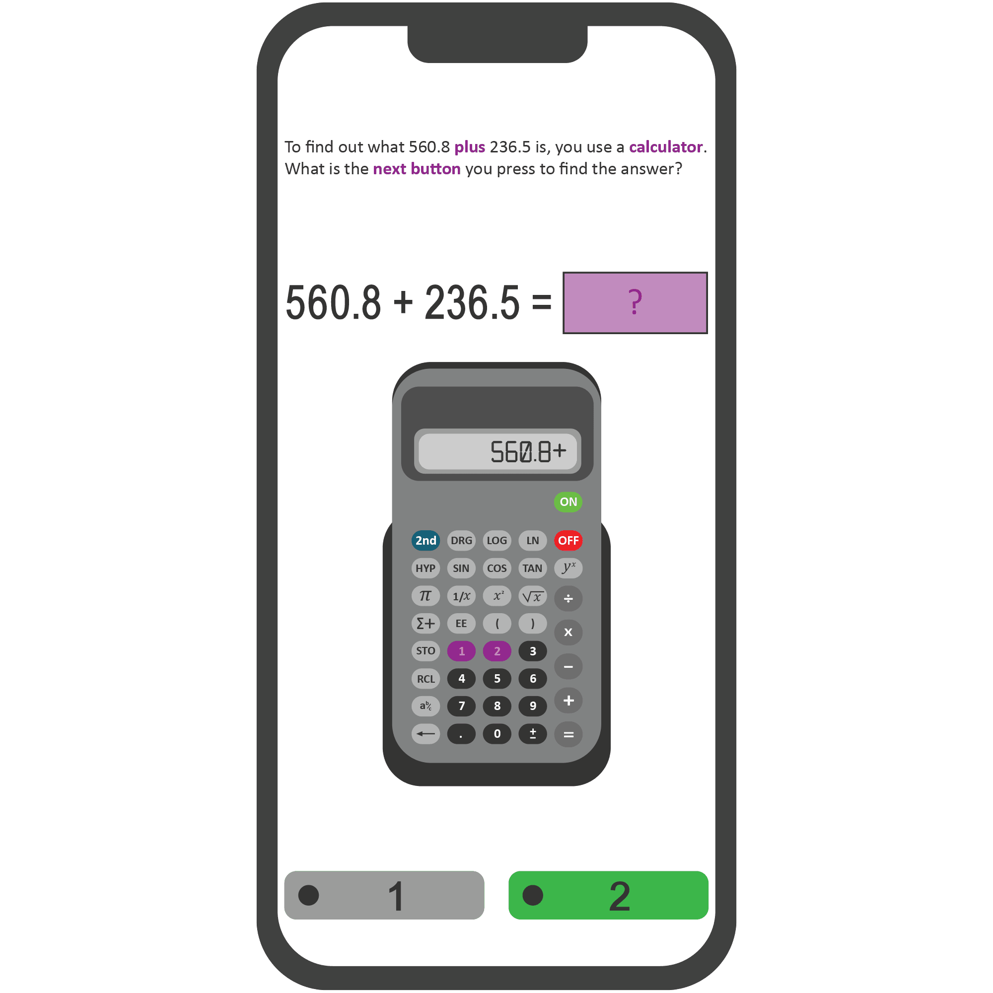 Example of a calculator-integrated Phlow