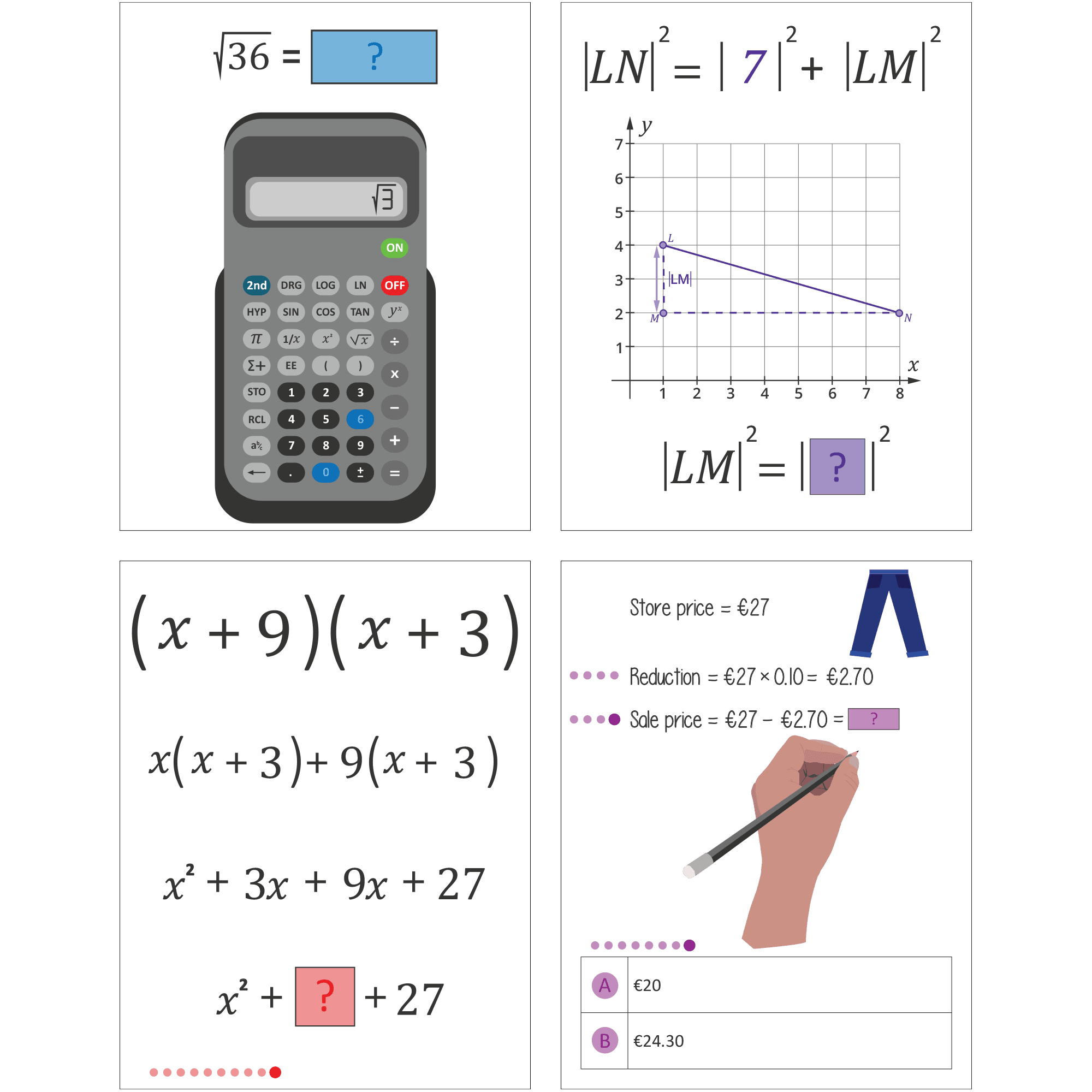 Example of a highly visual main question area